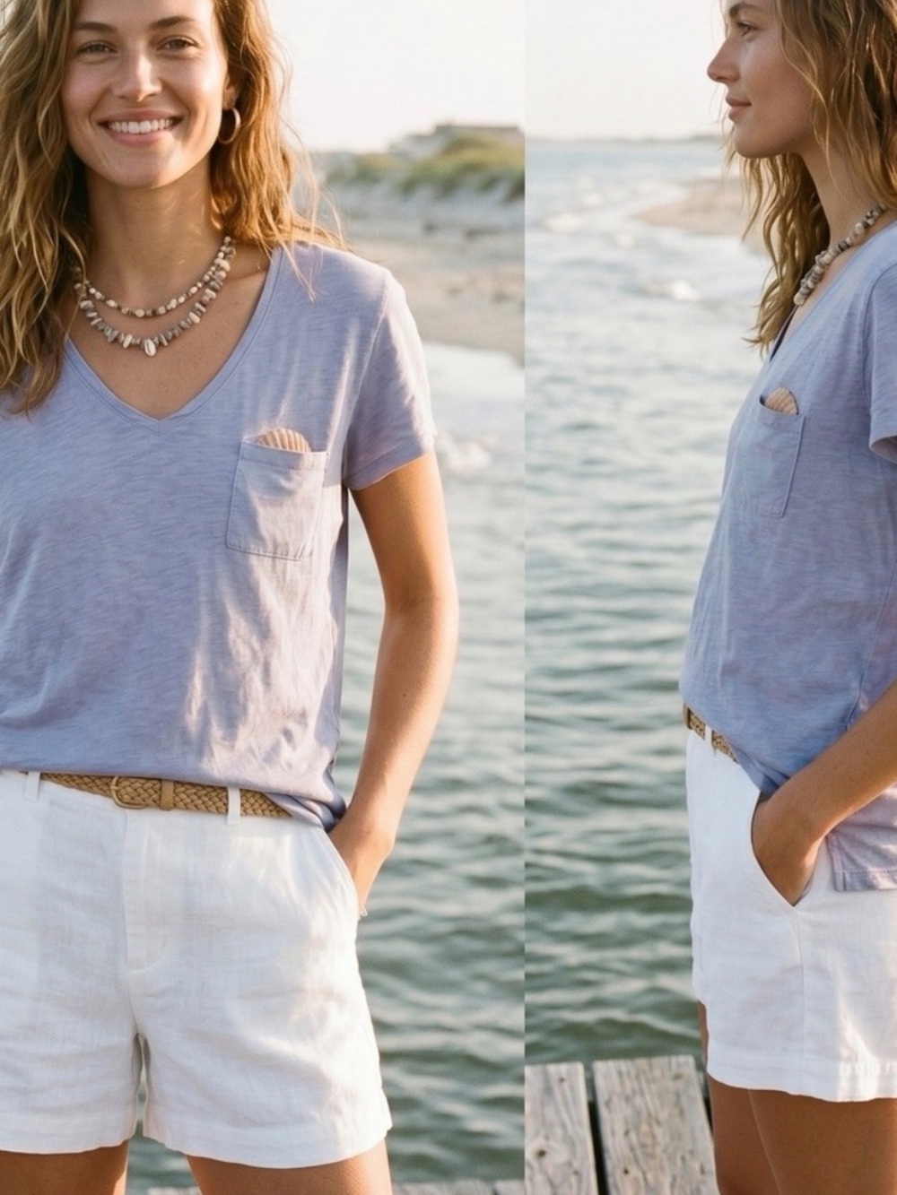 Madewell Whisper Cotton V-Neck Pocket Tee